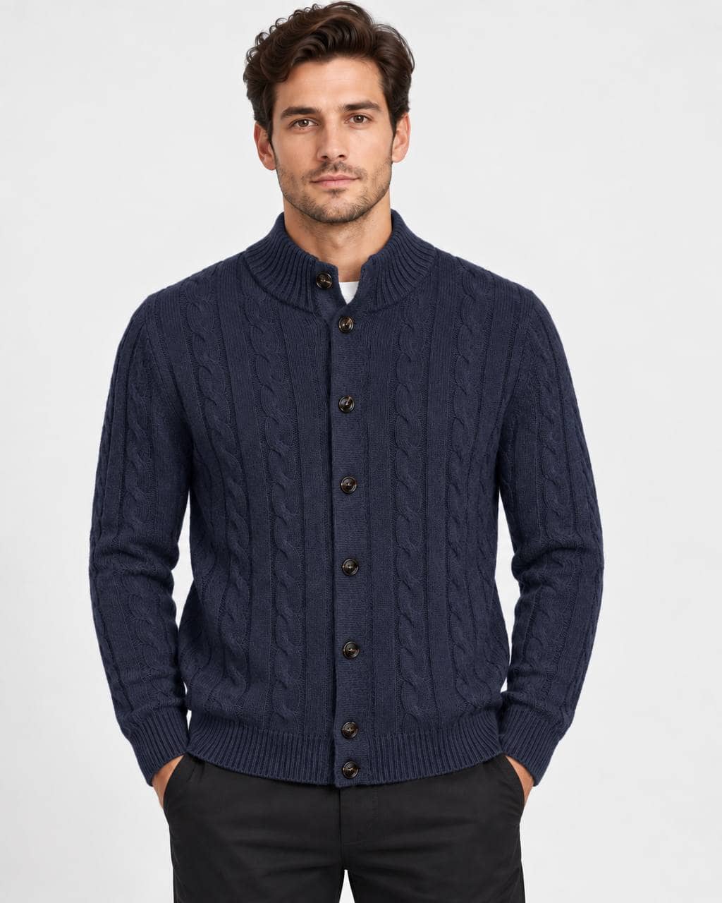 L.Piana China Cardigan Tugma 3070 / Red / 48 4
