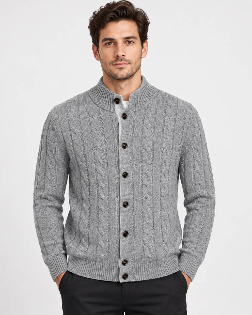 L.Piana China Cardigan Tugma 3070 / Red / 48 2