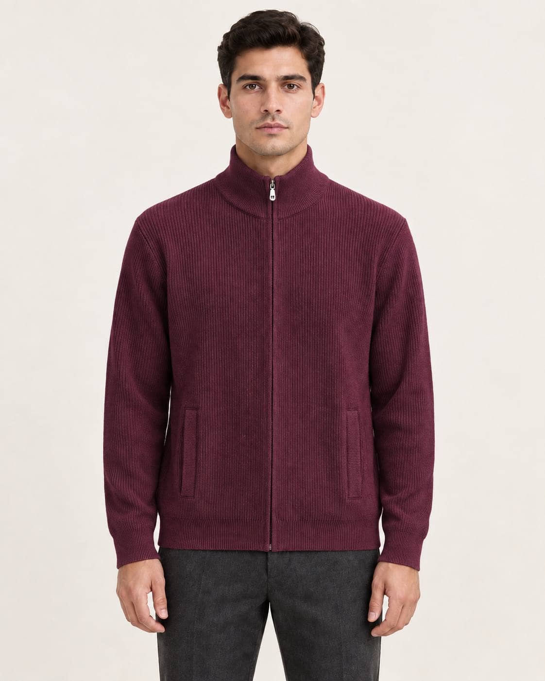 Ant China Cardigan SS203 / bordo / M 1