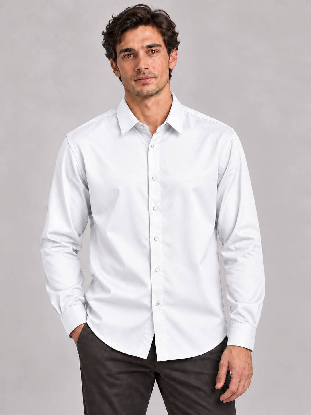 D'ferroUomo China Rubashka DU250516 / white / M 1