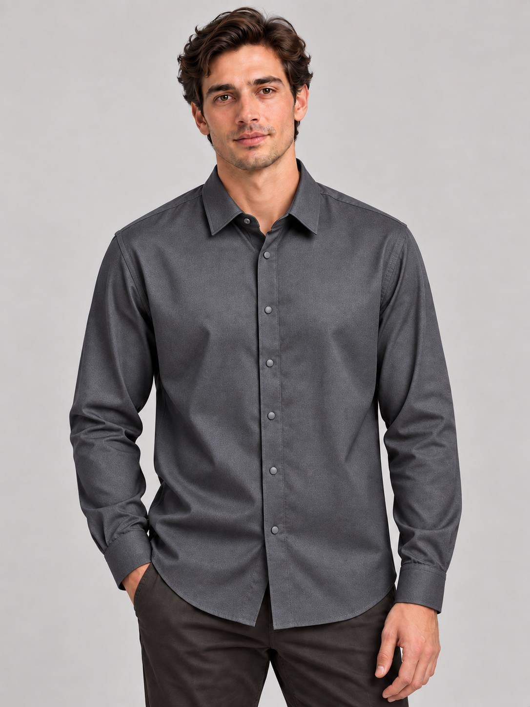 KITON China Rubashka 0001 / Blue / M