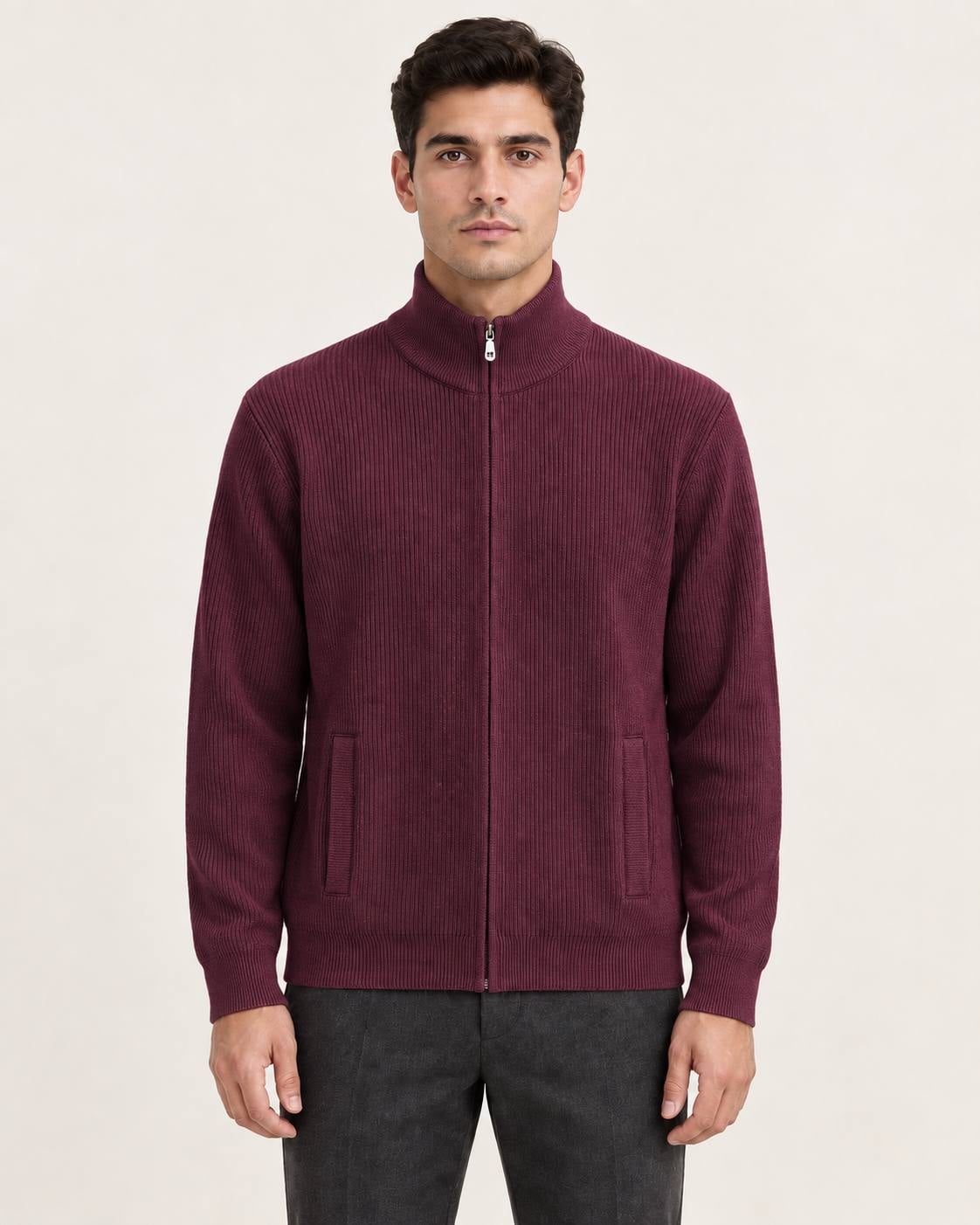 Ant China Cardigan SS203 / bordo / M