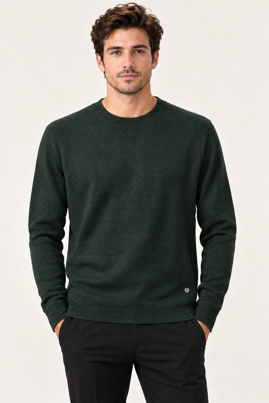 GranSasso China Sweater 5511 / D.Pine..Green/Coffe / 54