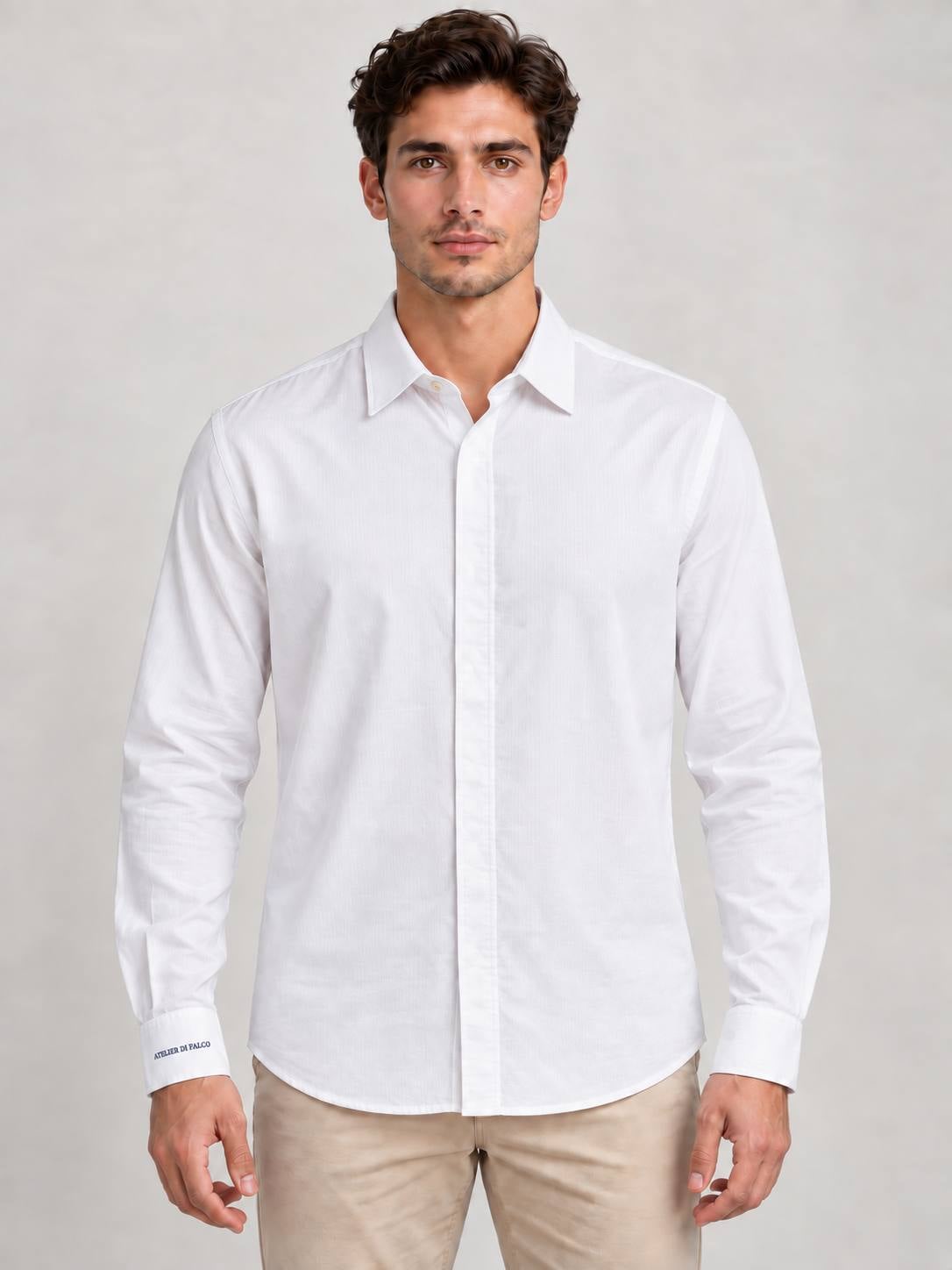 A.DiFalco China Rubashka Zamok 1706 / white / XXL