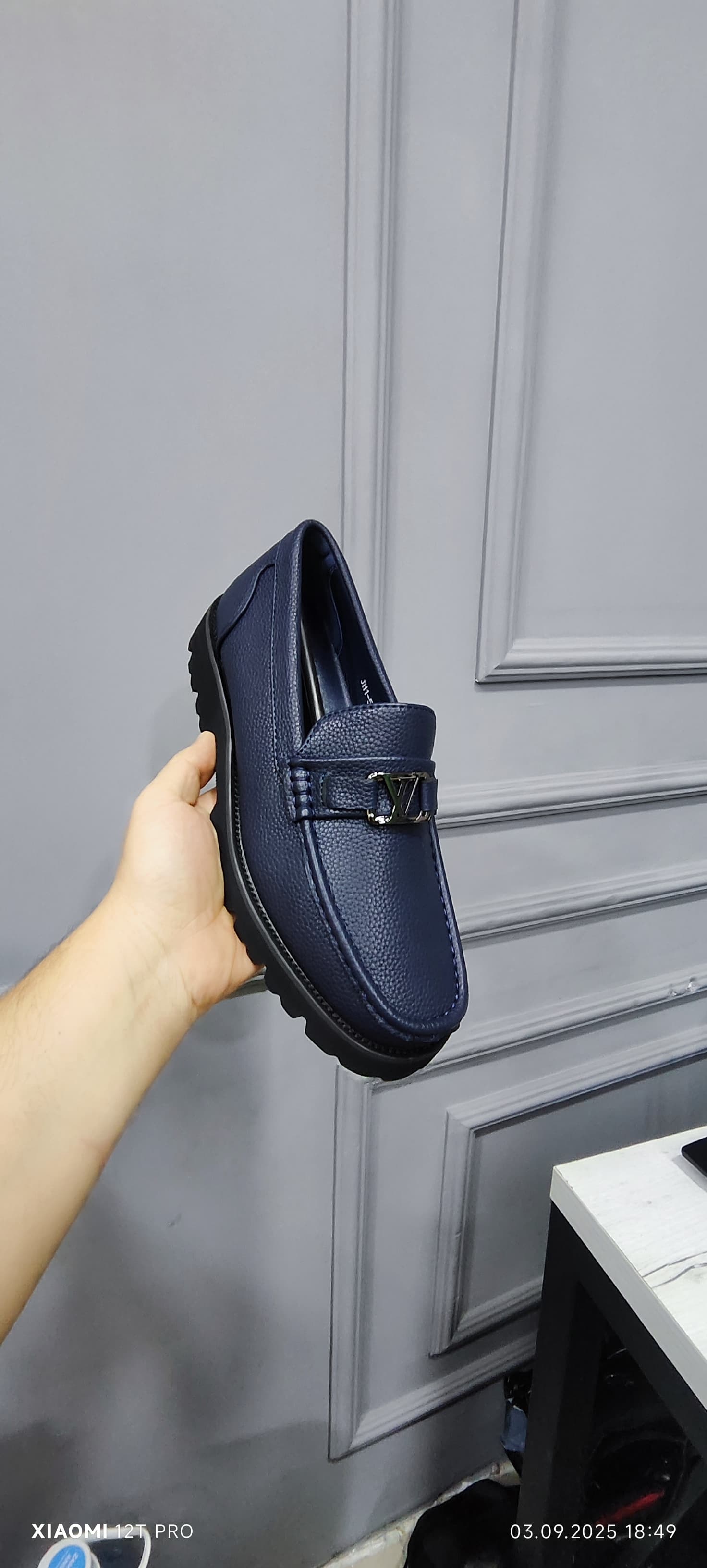 L.Vuitton china Makasin JH1 / blue / 43