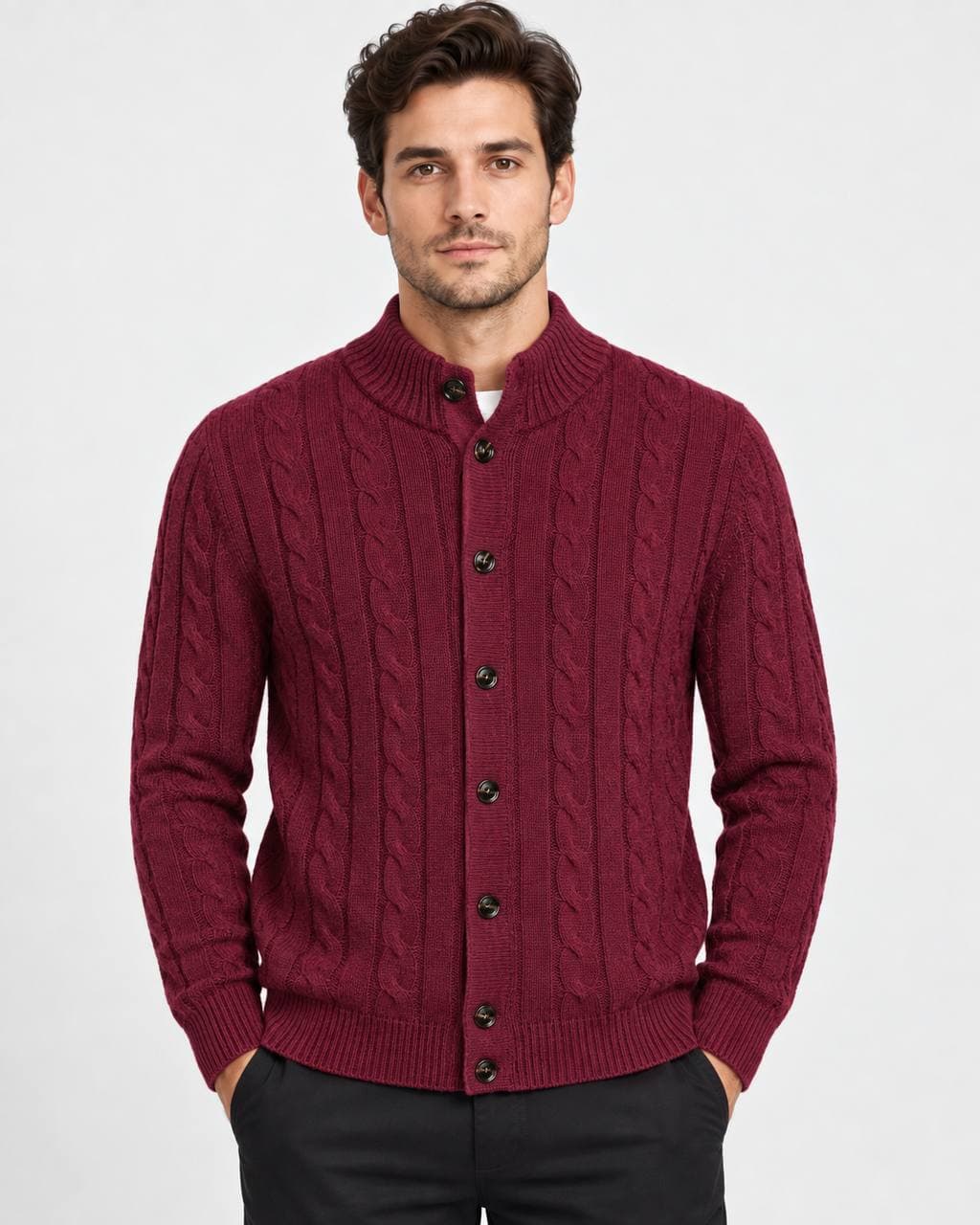 L.Piana China Cardigan Tugma 3070 / Blue / 52