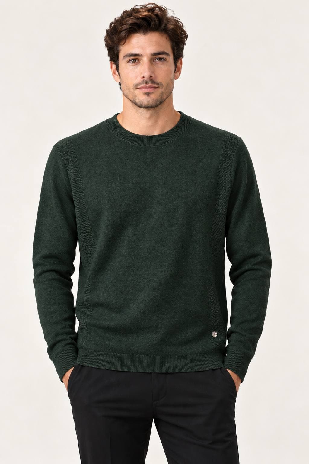 GranSasso China Sweater 5511 / D.Pine..Green/Coffe / 54