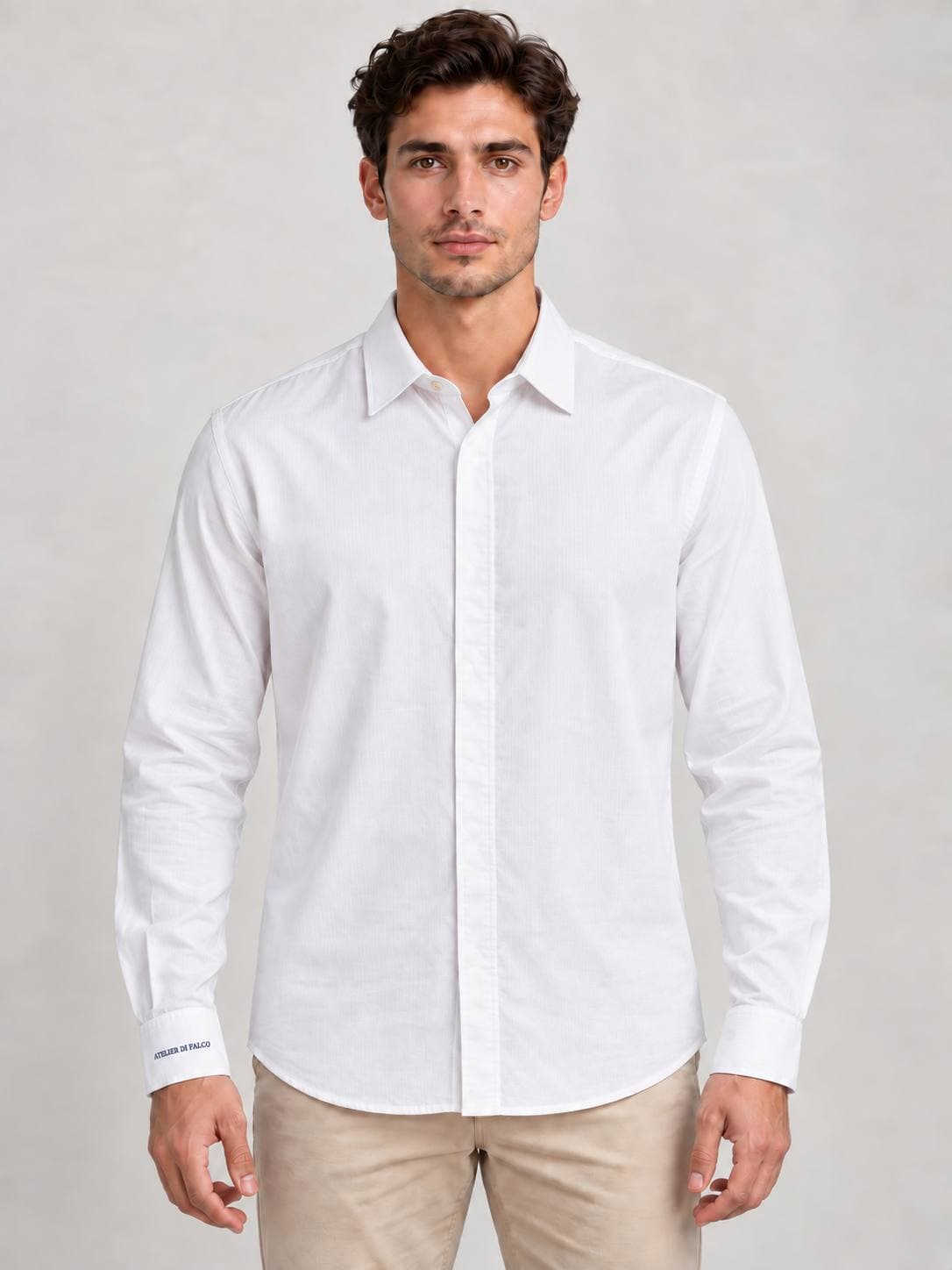 A.DiFalco China Rubashka Zamok 1706 / white / XXL
