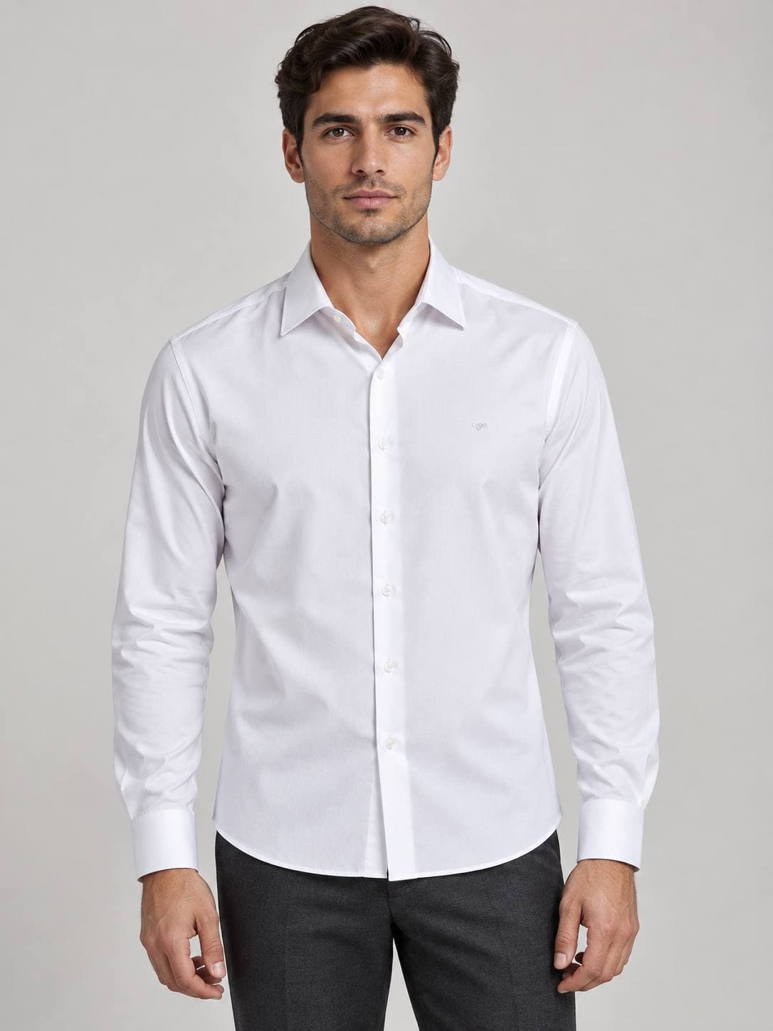 L.Piana china Rubashka 1704 / white / L